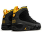 AJ Big Kids 9 Retro Black/Dark Charcoal-University Gold