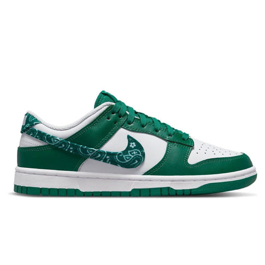 NK Dunk low Essential pack paisley green