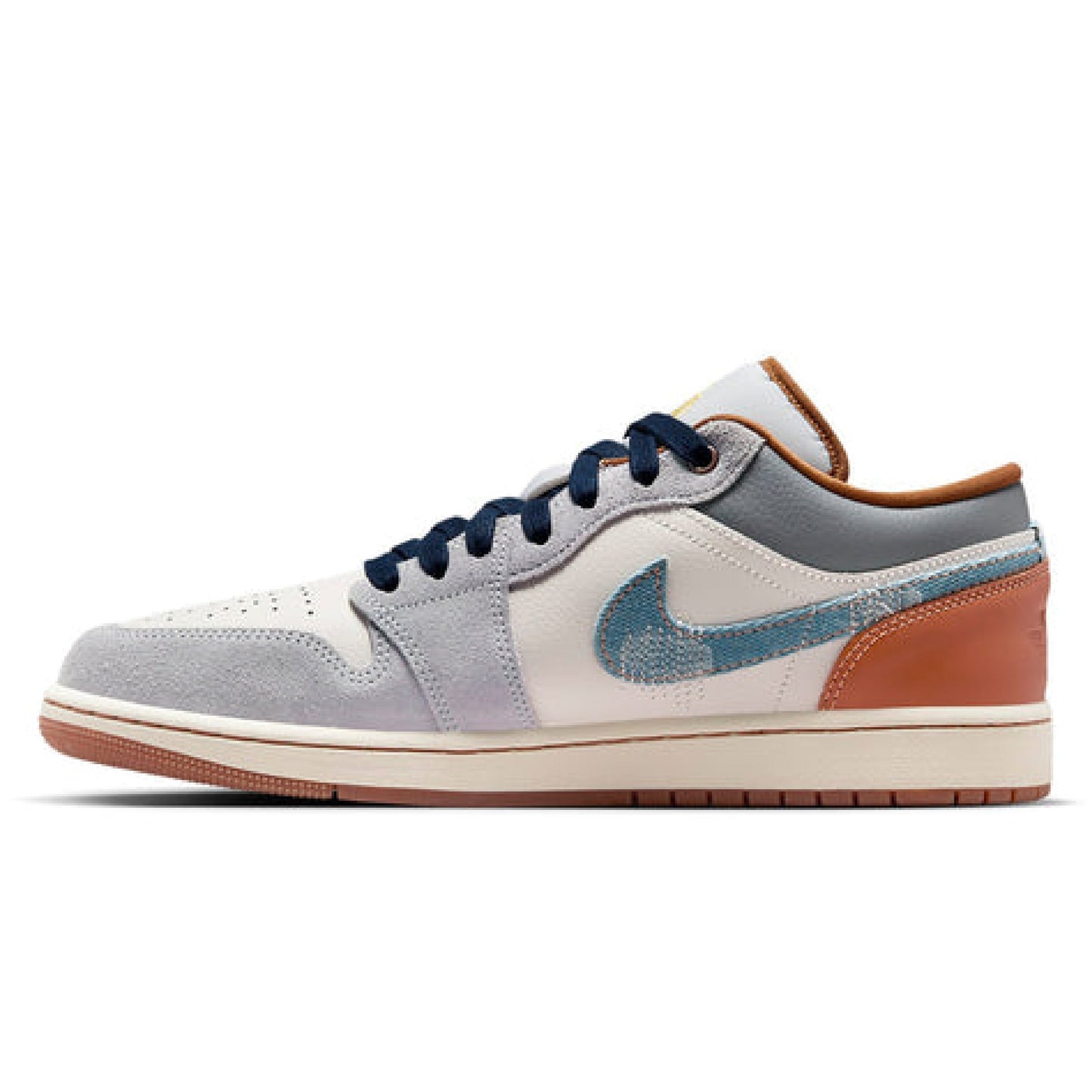 Air AJ 1 Low Phantom Amber Brown Star Blue Denim