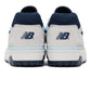 NB 550 White Dark Blue